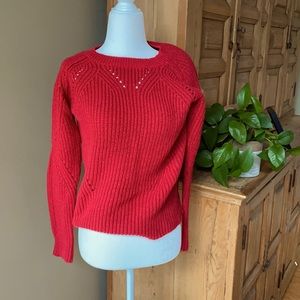 Lucky Brand soft Pointelle red seaters.  Perfect for the festive season.